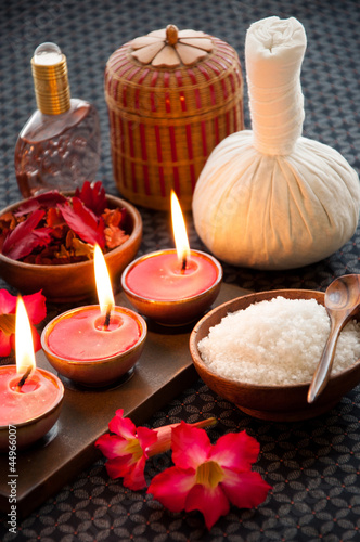 Group of spa items