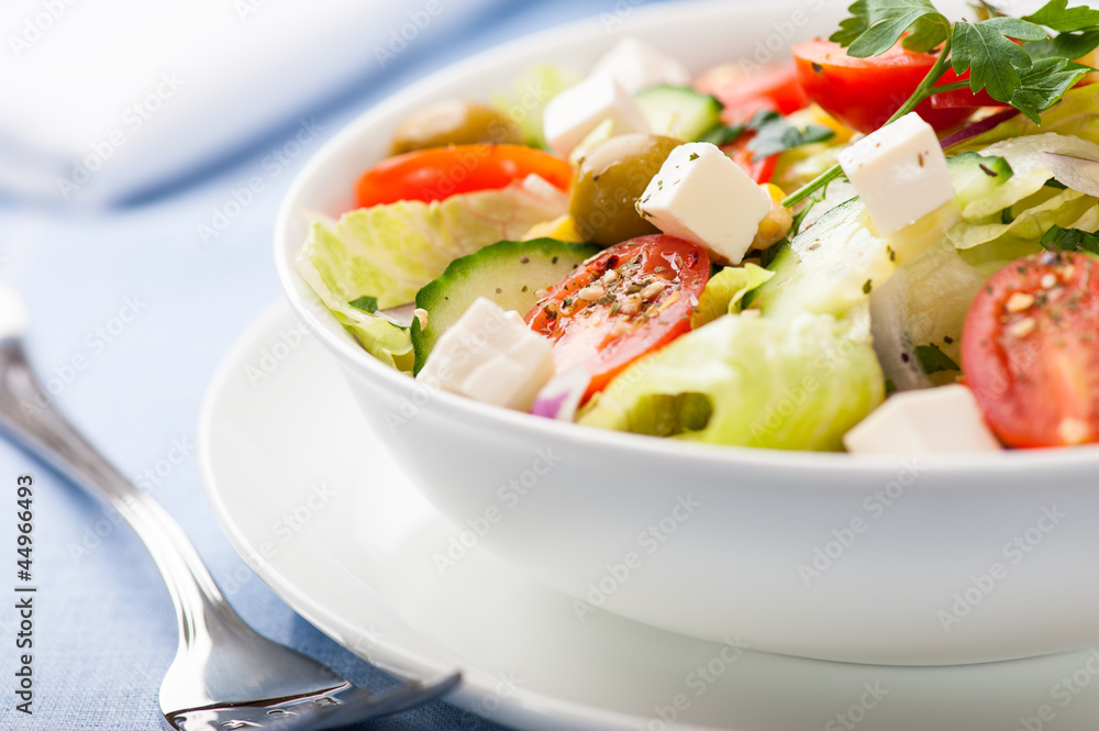 Vegetable salad with feta cheese Vegetable salad with feta cheese