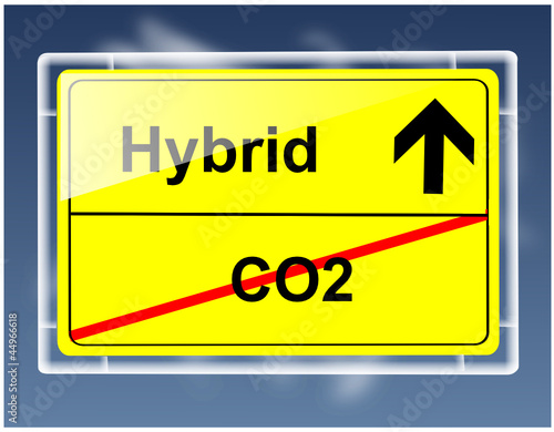 Schild - Co2/Hybrid