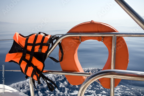 life buoy and life jacket