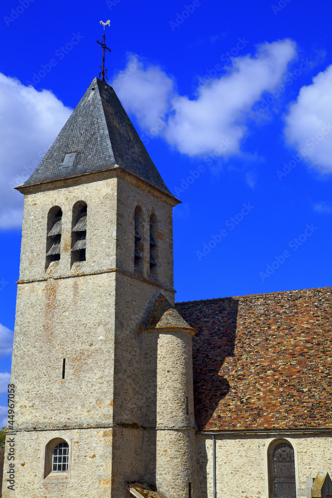 france,yvelines,vallée de chevreuse : Les Mesnuls, église