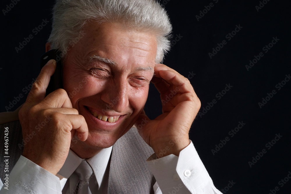 Happy mature man in suit Happy mature man in suit