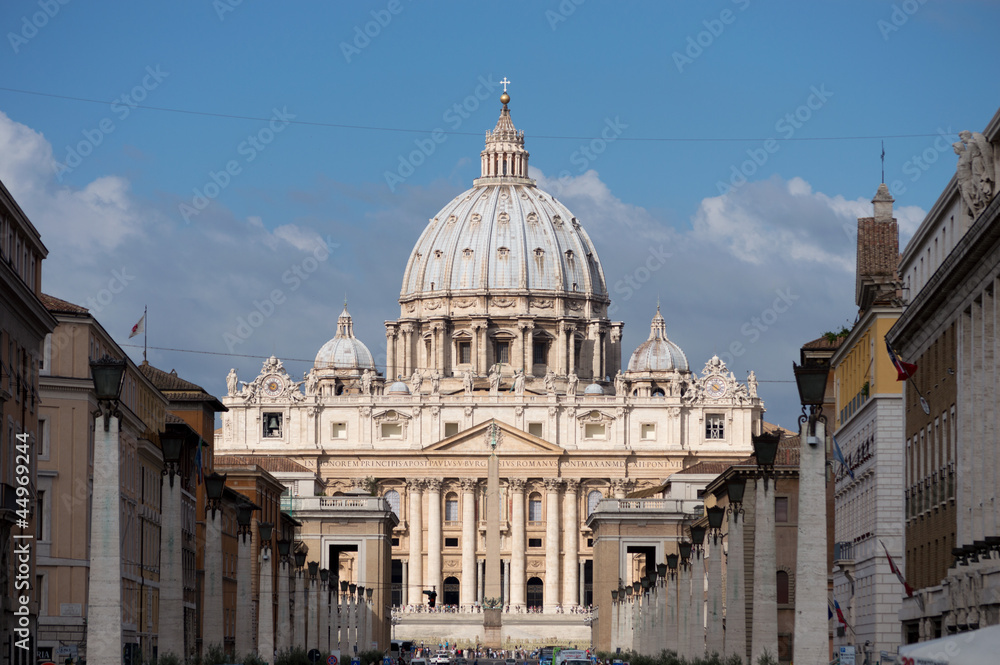 Naklejka premium Roma, San Pietro e via della Conciliazione