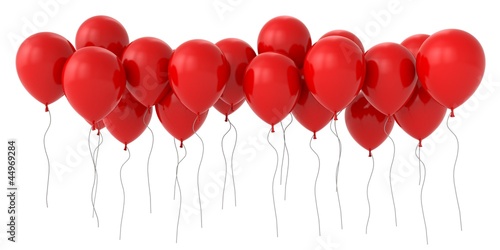 3d red balloons