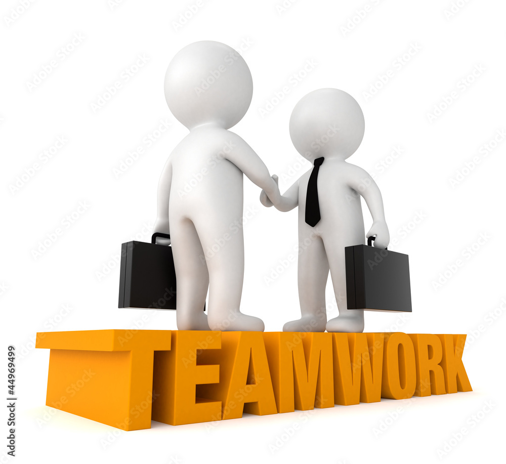 3d humans - teamwork concept 3d humans - teamwork concept