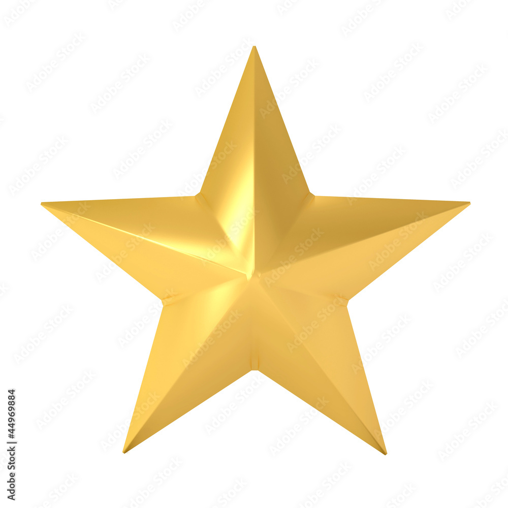 Obraz premium gold star isolated on white