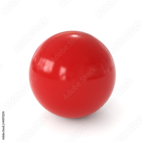 3d red ball
