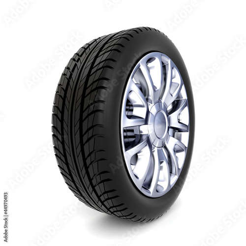 3d wheel isolated on white background