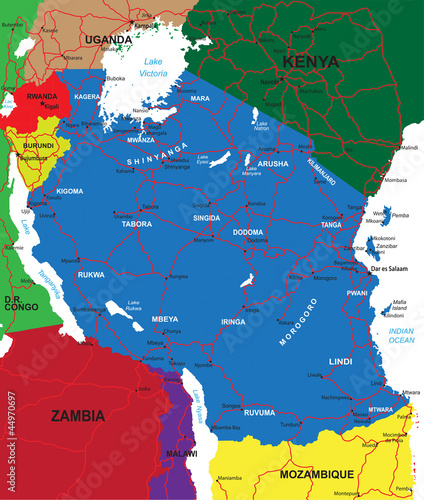 Tanzania map