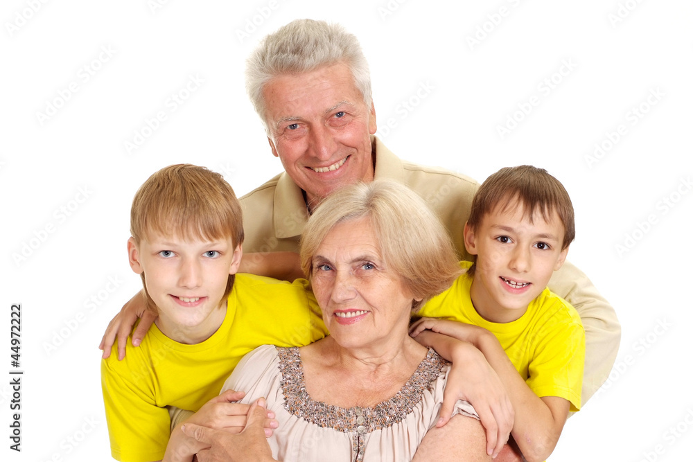 Grandparents with their grandchildren