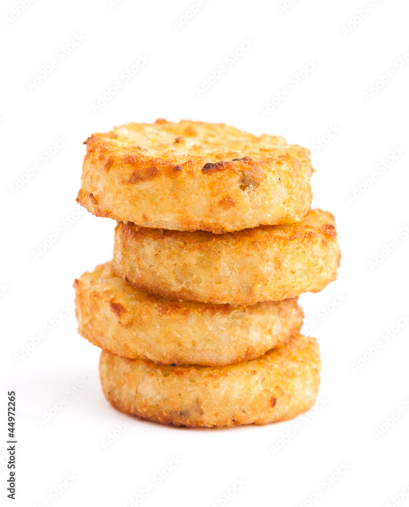Pile of roast round rissole rich yellow Pile of roast round rissole rich yellow
