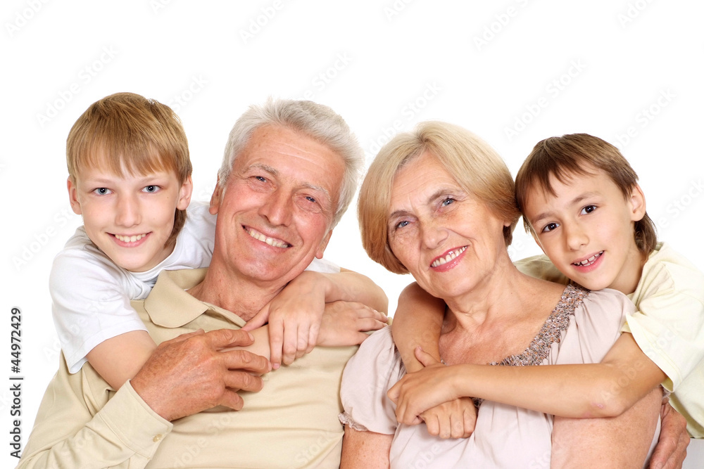 Grandparents with their fun grandchildren Grandparents with their fun grandchildren