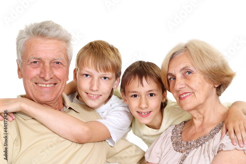 Grandparents with their interesting grandchildren