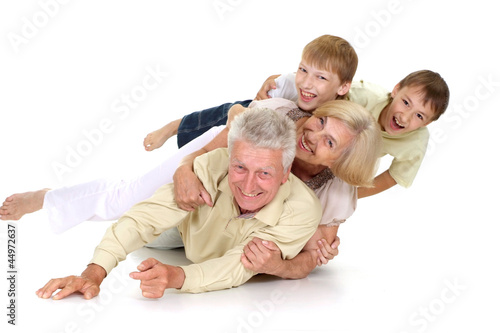 Grandchildren with their interesting grandparents