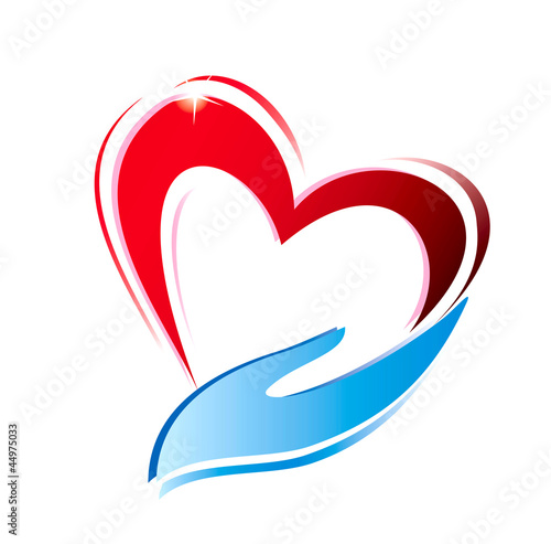 hand holding a heart icon