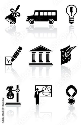 Set of school icons