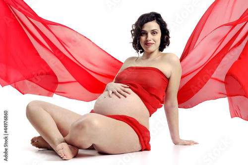 Pregnant in red