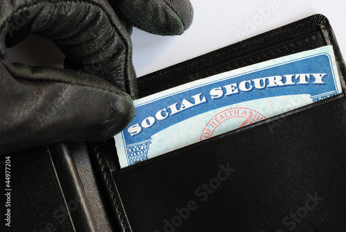 Social Security theft concept of identity theft photo