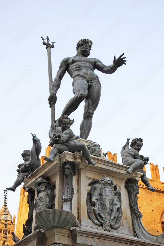 Fototapeta premium Italy, Bologna Neptune statue