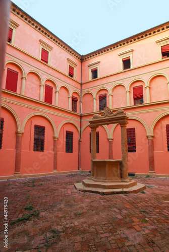 Italy, Bologna old medieval house courtyard © claudiozacc