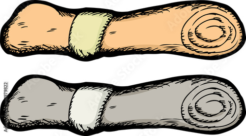 Isolated Rolled Napkin