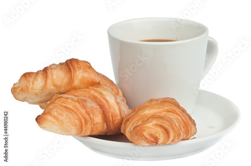 croissant with coffee.