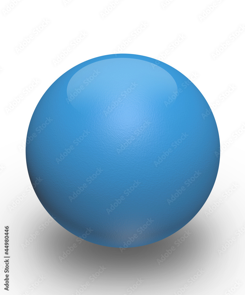 3d blue ball isolated on white background