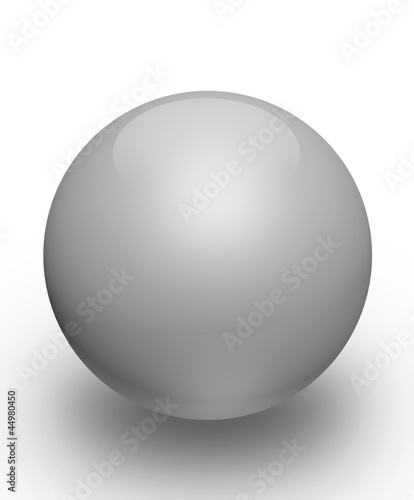 3d gray ball isolated on white background