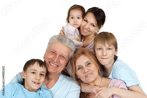 Wallpaper Mural Happy Caucasian family of six Torontodigital.ca