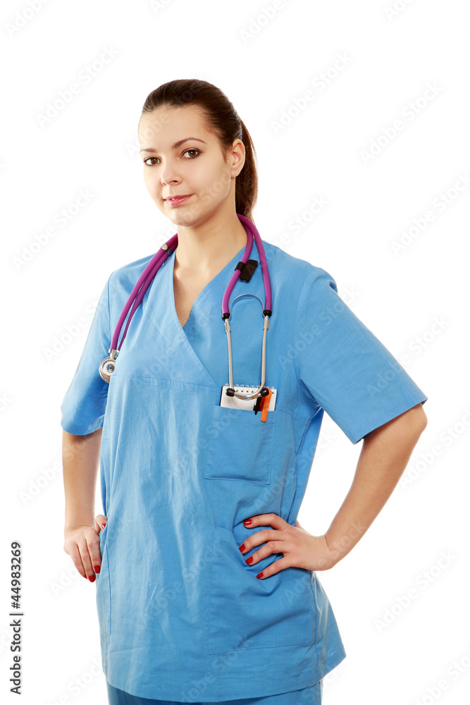 A fuul-length portrait of a nurse A fuul-length portrait of a nurse
