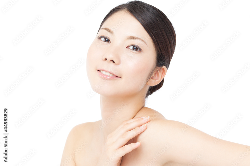 Beautiful young woman on white background. Portrait of asian. Beautiful young woman on white background. Portrait of asian.