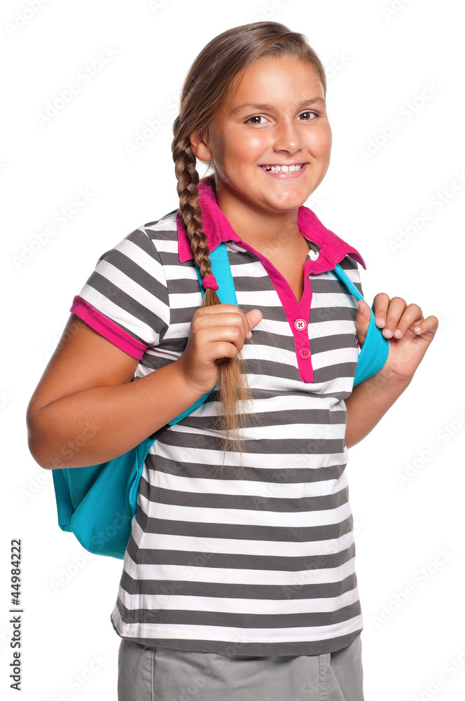 Girl with backpack Girl with backpack