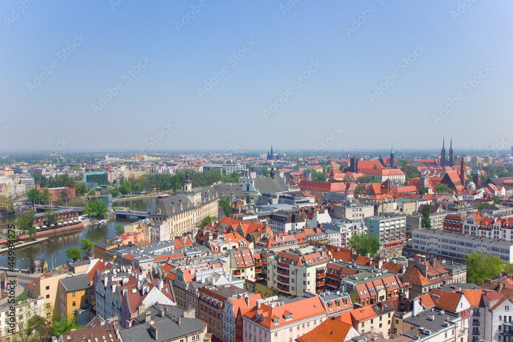 old town of Wroclaw from above