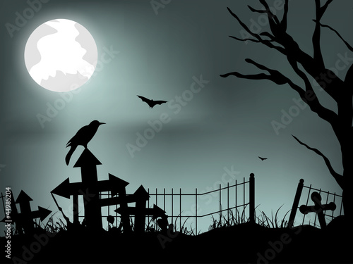 Scary Halloween background. EPS 10.