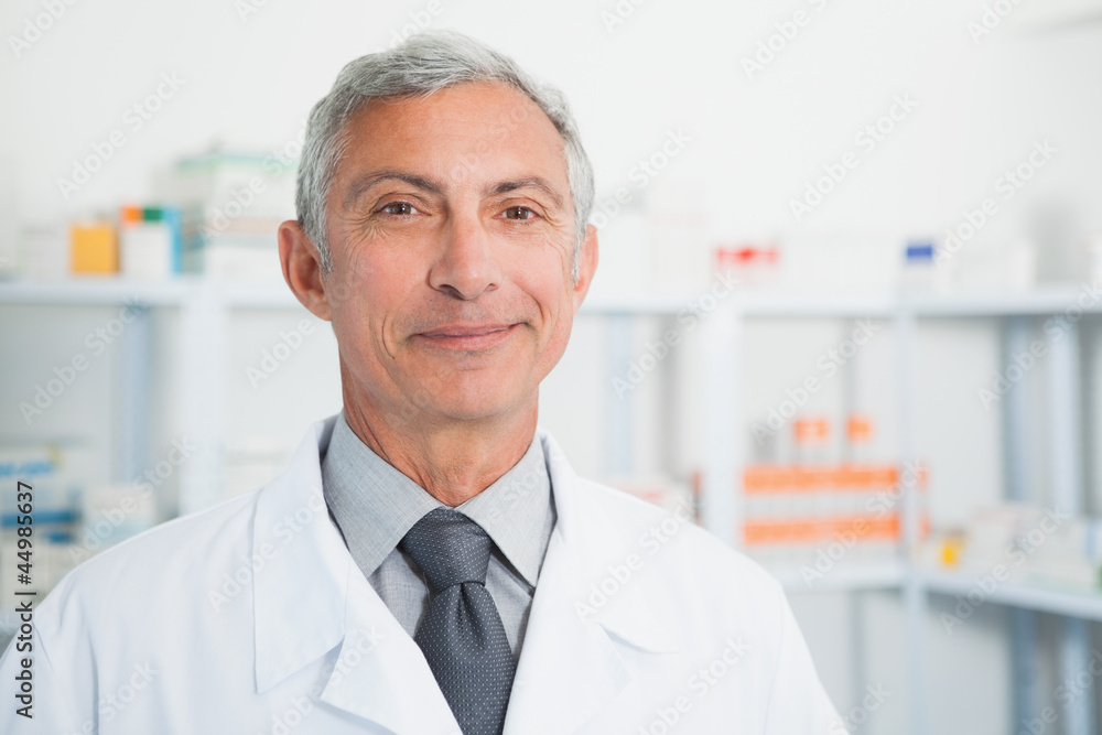 Smiling chemist in hospital Smiling chemist in hospital