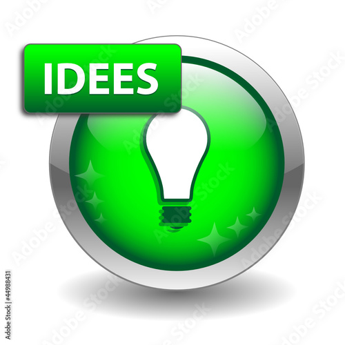 Bouton "IDEES" (solutions imagination innovation idées conseil)