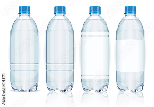 Bottle Water Vector Plastic Isolated