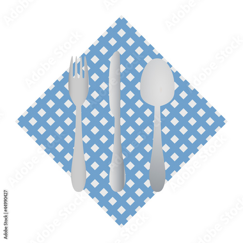 cutlery on a napkin