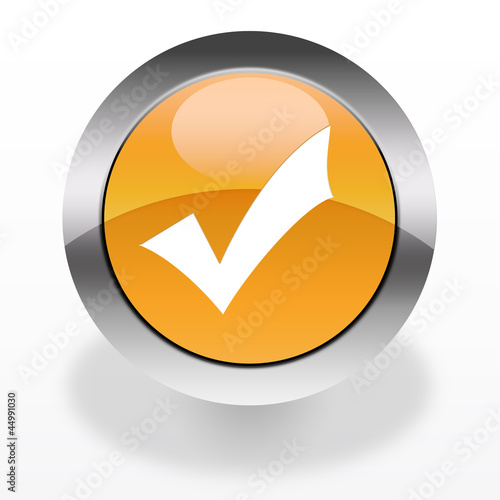 Validation glossy icon / orange