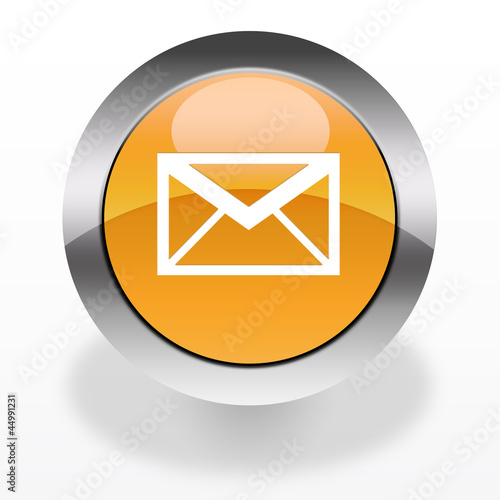 E-mail glossy icon / orange