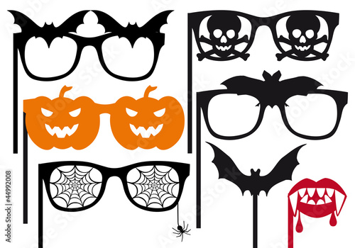 halloween booth props, vector