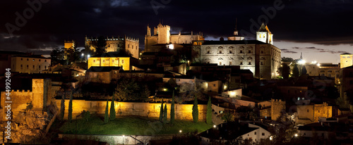 Monumental city of Cáceres of night
