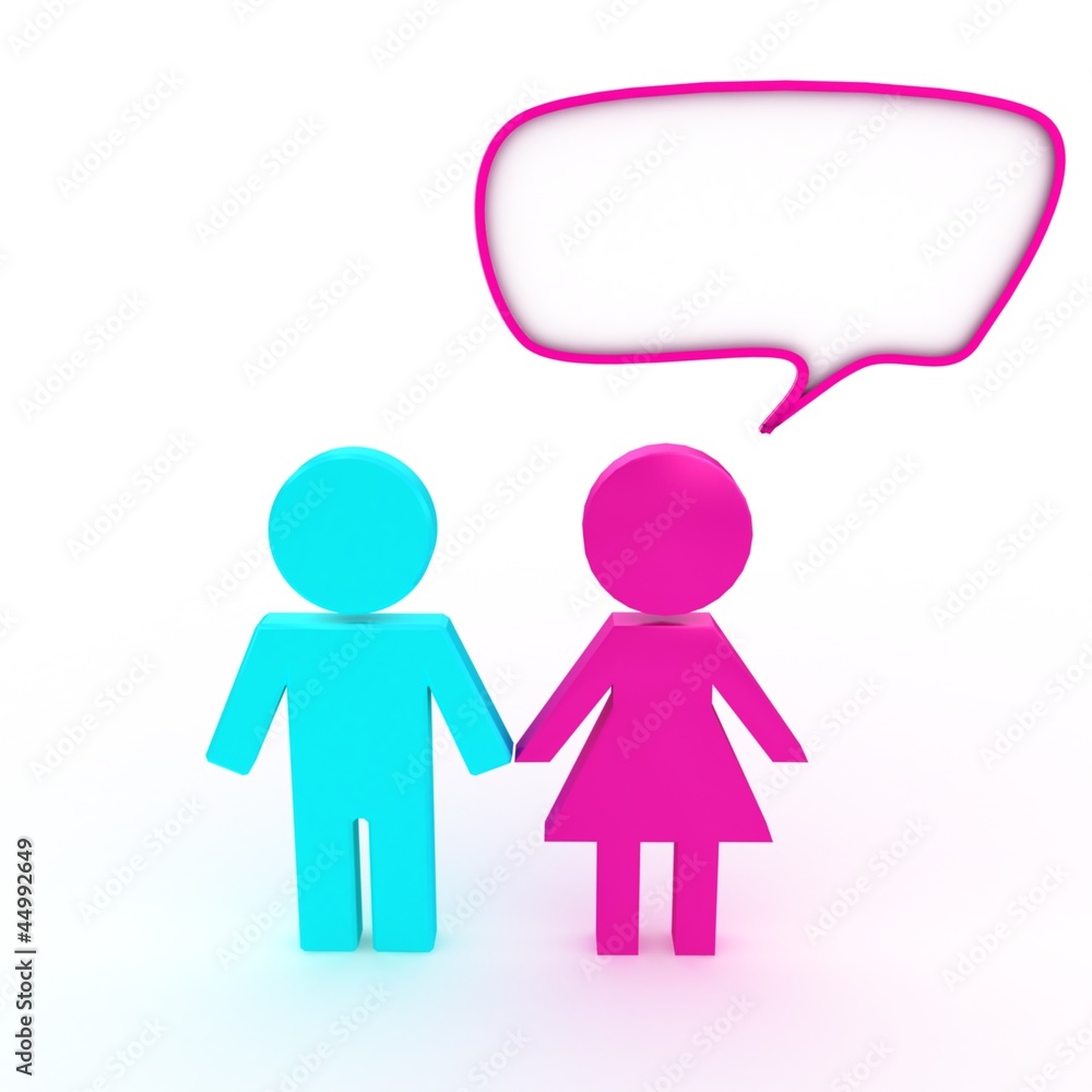Male and female signs on white background Male and female signs on white background