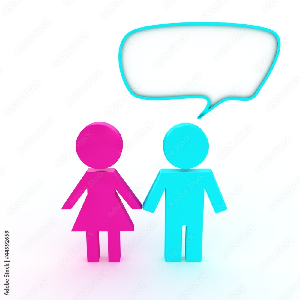 Male and female signs on white background Male and female signs on white background