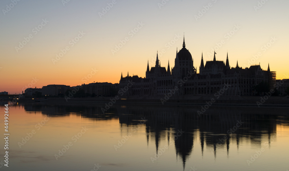 Hungarian Parliament Building at dawn