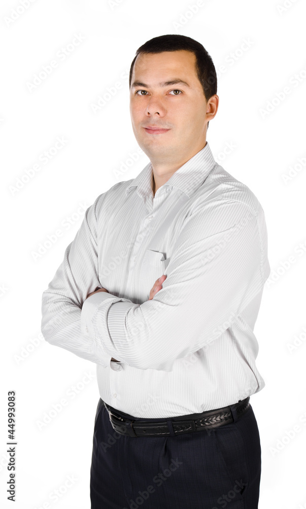 Portrait of smiling young businessman isolated Portrait of smiling young businessman isolated