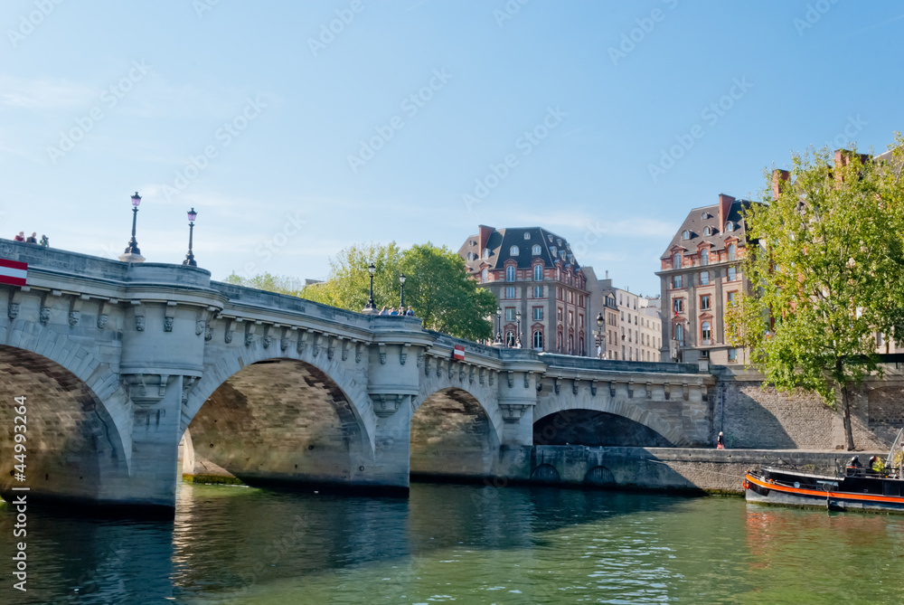 Paris, Pont Neuf on Seine river