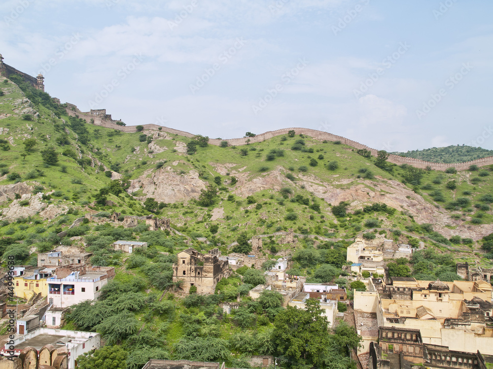 Panoramic view taken from the Amber Fort, Jaipur, India.