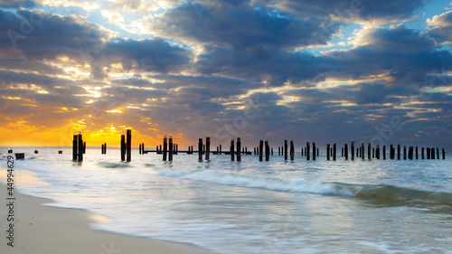 tramonto sulla spiaggia di Busselton,  WE Australia