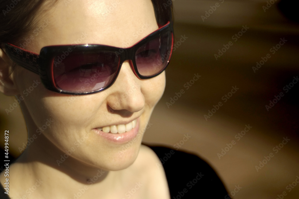 Beautiful Caucasian woman in glasses Beautiful Caucasian woman in glasses